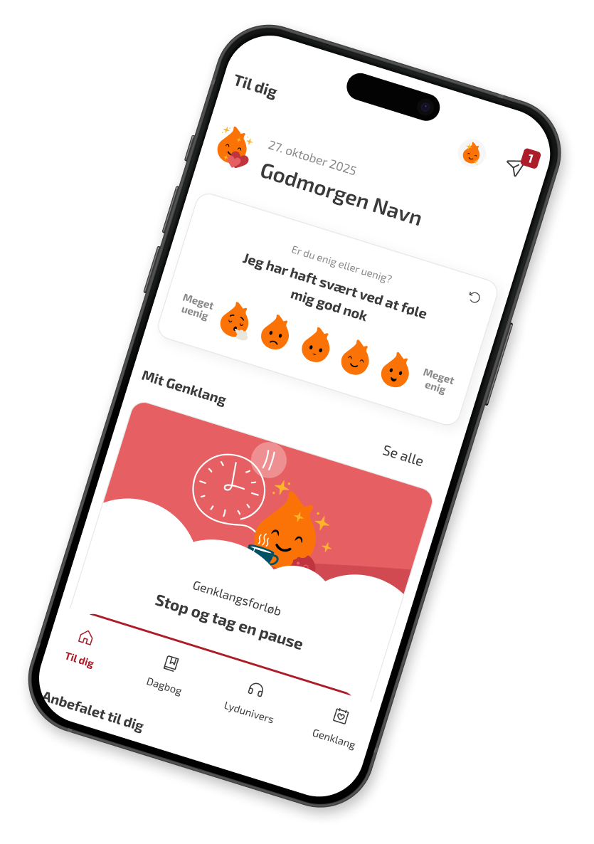 Brugergrænseflæde på genklang app